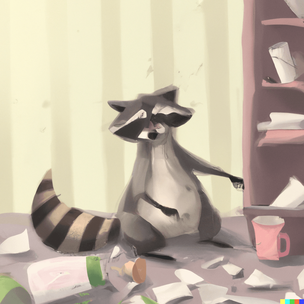 Background image for 어설픈 너구리 엄마와 아기 page 1